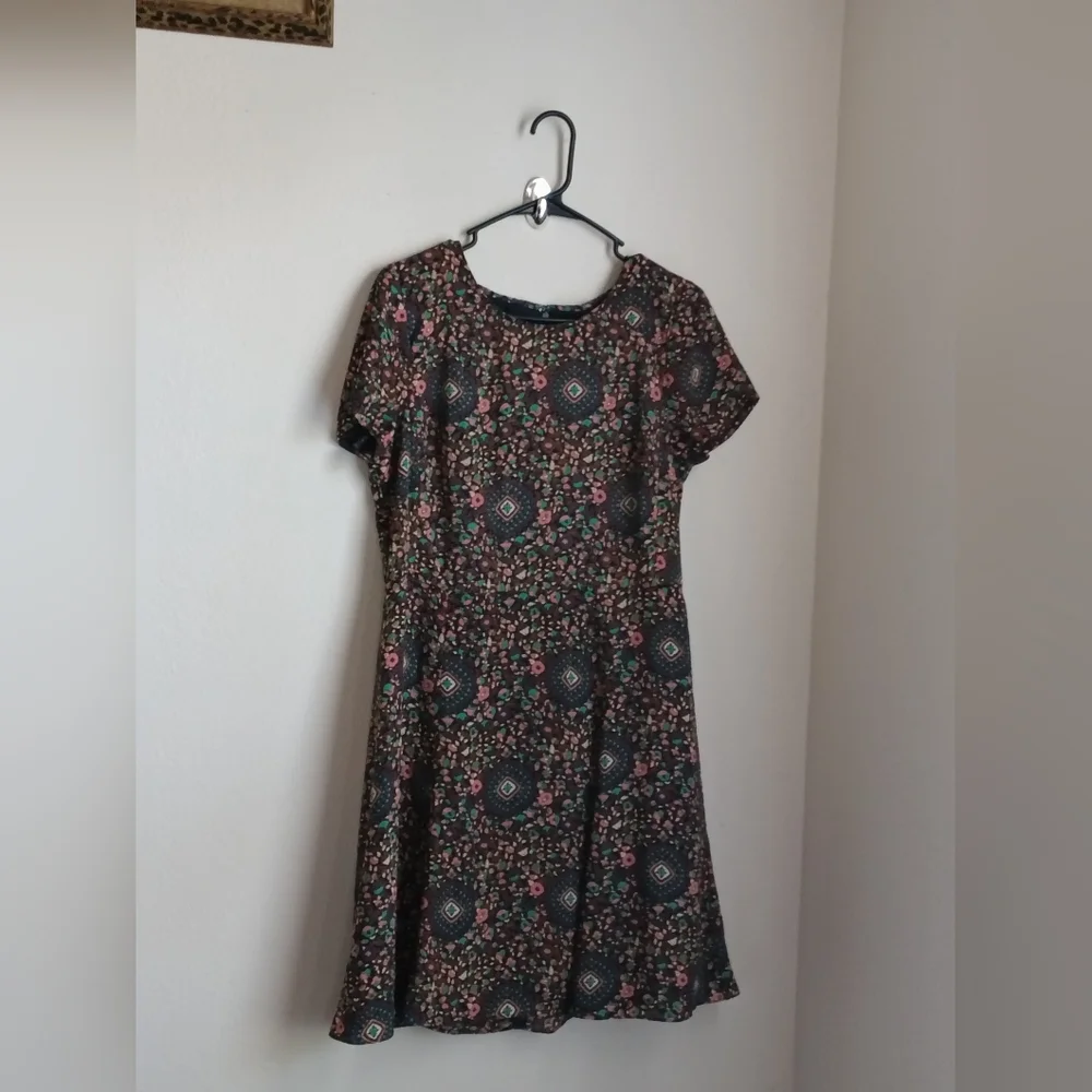 J. Crew Dress Women 10 Multicolor Floral Midi Paisley Church Versatile Academia